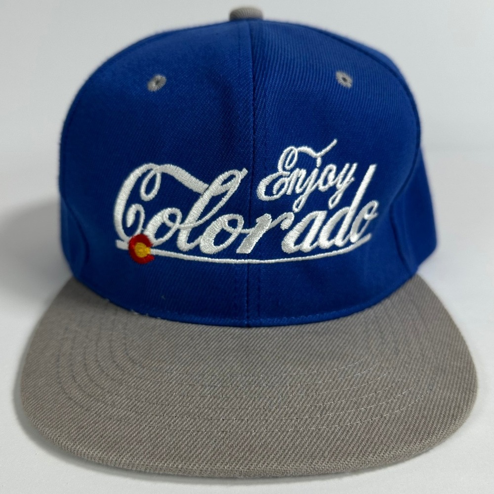 Enjoy Colorado Baseball Cap Hat Adjustable Snapback Blue Gray Embroidered